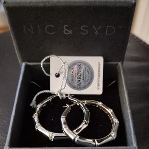 Swarovski Silver Crystal Embellished Earrings